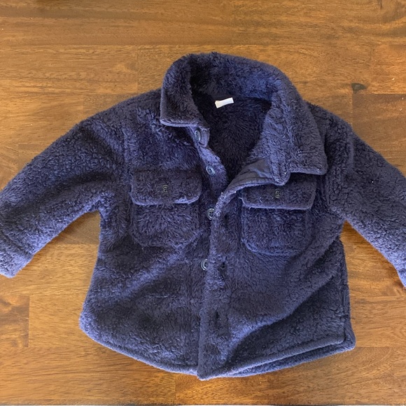 Lot of 3 baby boys outerwear 6-12 mo - fleece jacket, puffer coat with hood - Picture 4 of 5